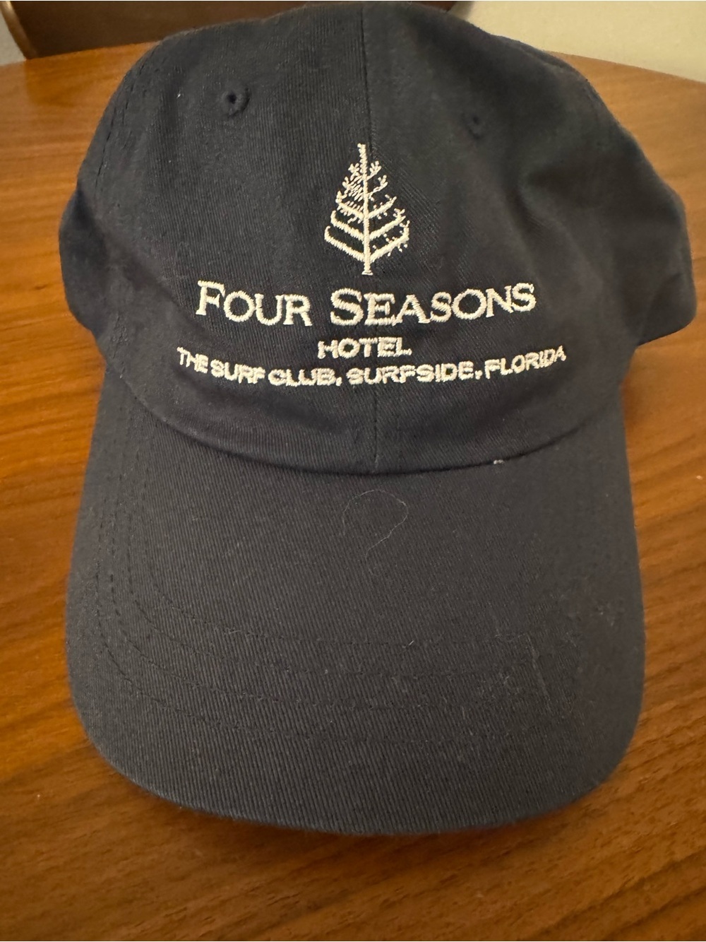 Brand New Four Seasons Hotel Surfside Navy Embroidered Baseball Cap